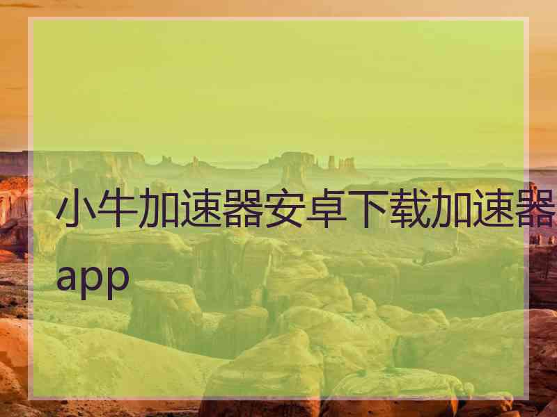 小牛加速器安卓下载加速器app 小牛加速器安卓下载加速器app