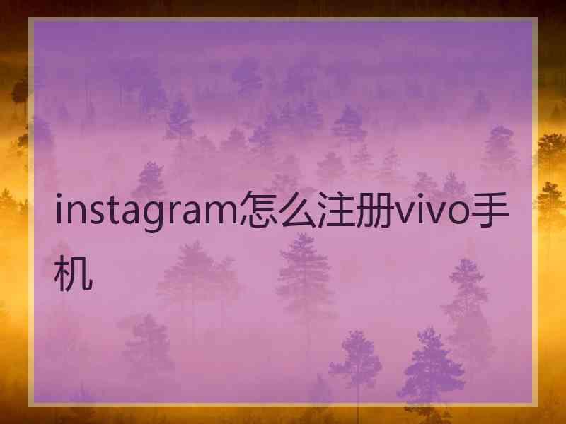 instagram怎么注册vivo手机 instagram怎么注册vivo手机