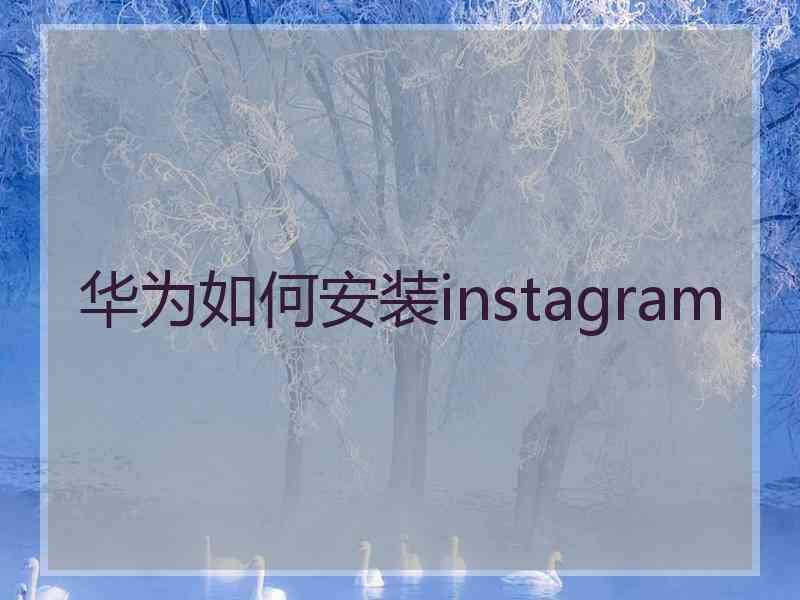 华为如何安装instagram