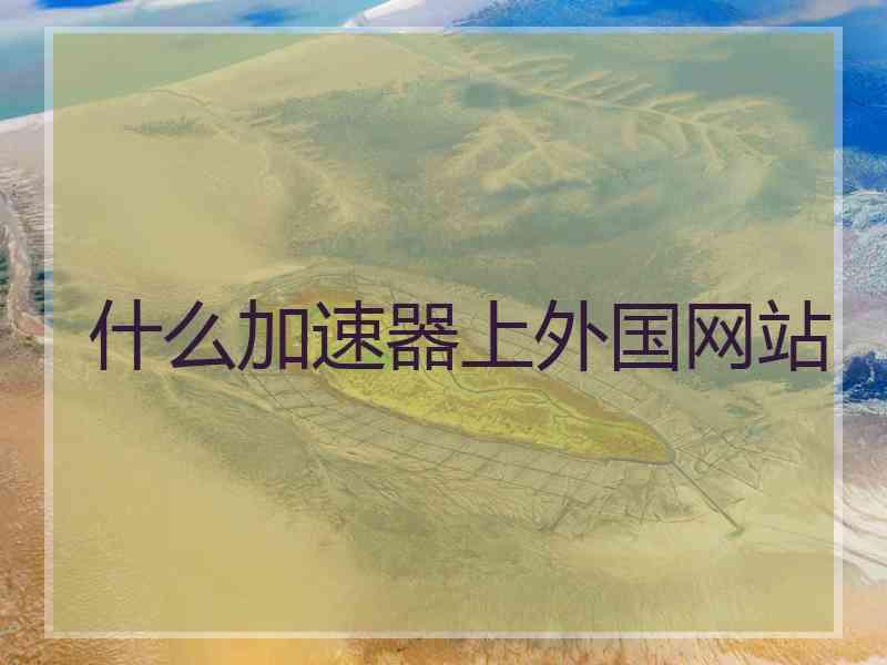 什么加速器上外国网站