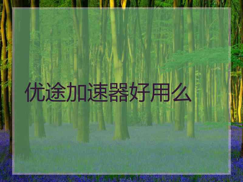 优途加速器好用么