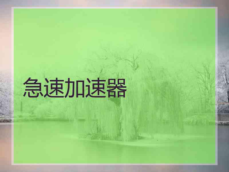 急速加速器