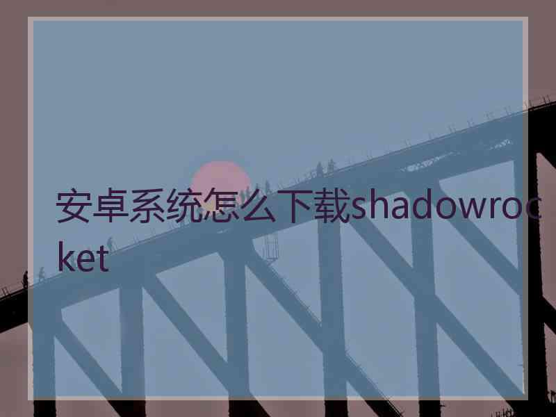 安卓系统怎么下载shadowrocket