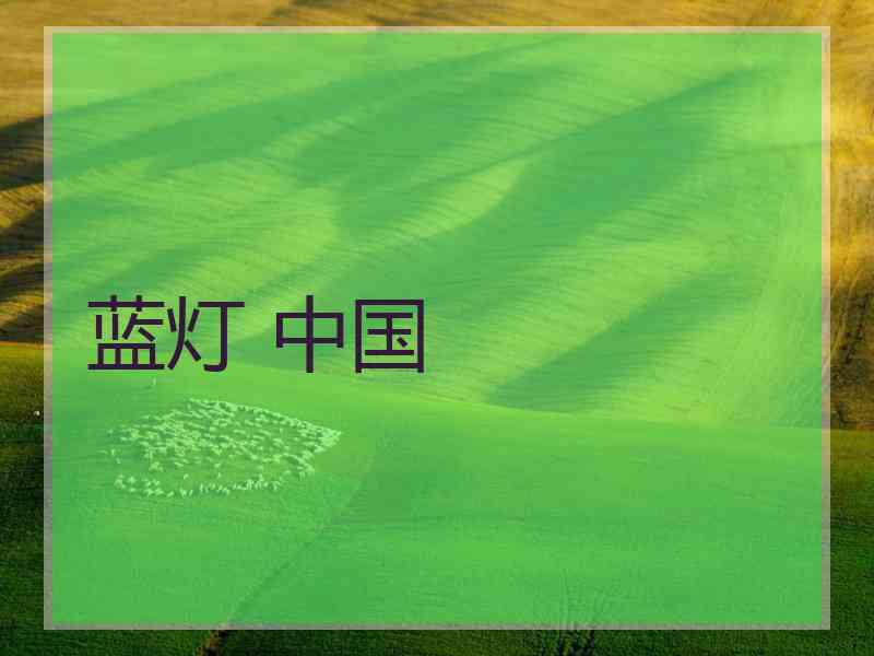 蓝灯 中国