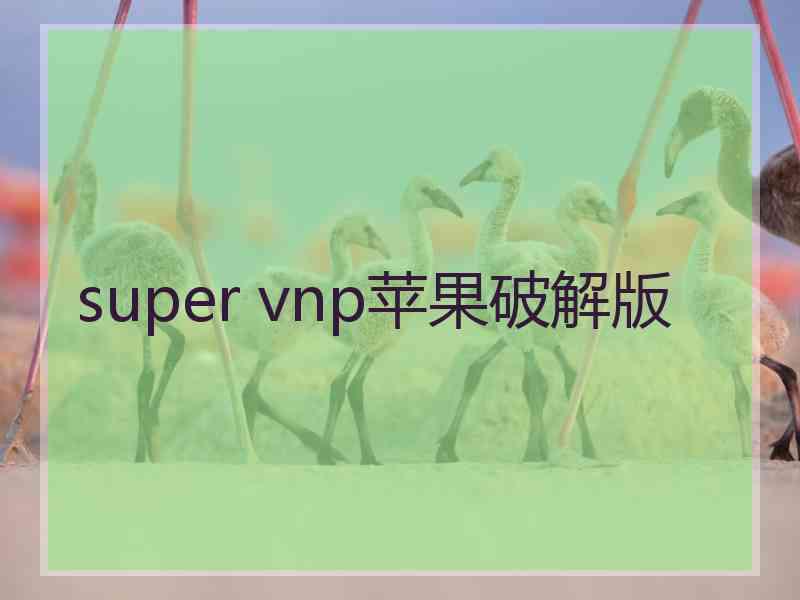 super vnp苹果破解版