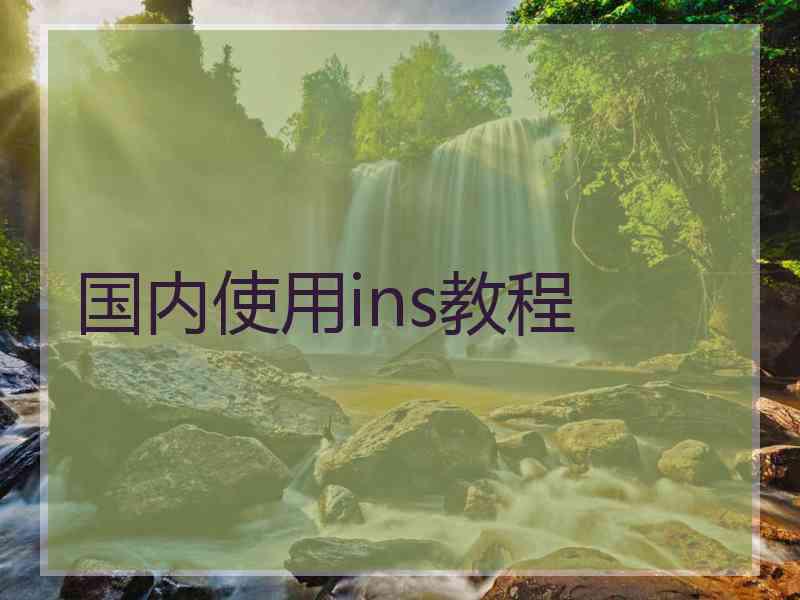 国内使用ins教程