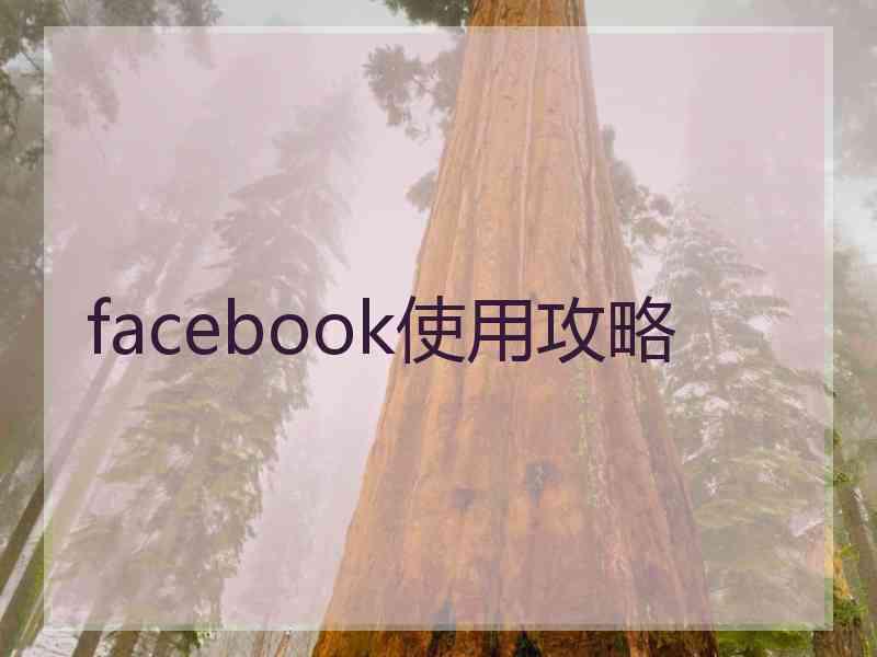 facebook使用攻略