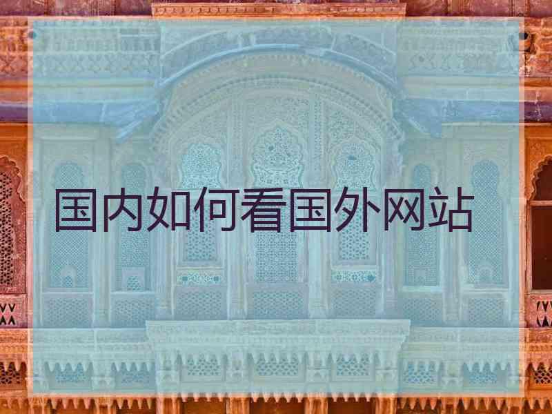 国内如何看国外网站