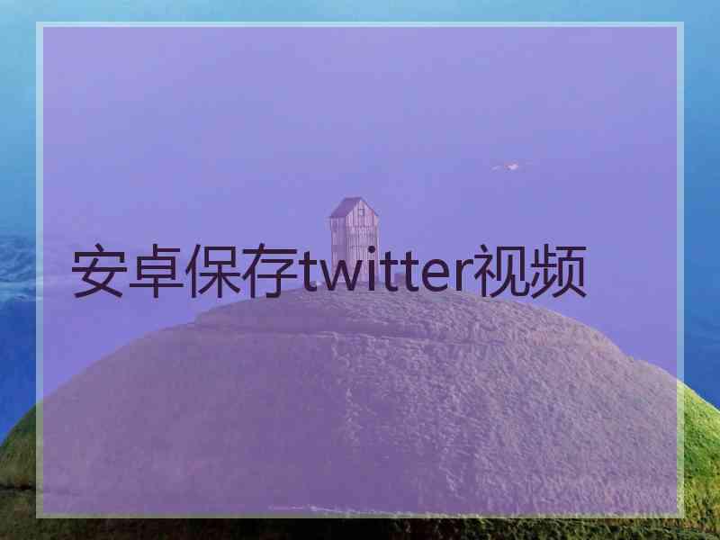 安卓保存twitter视频