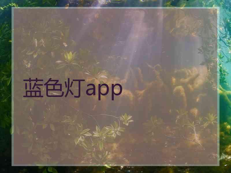 蓝色灯app