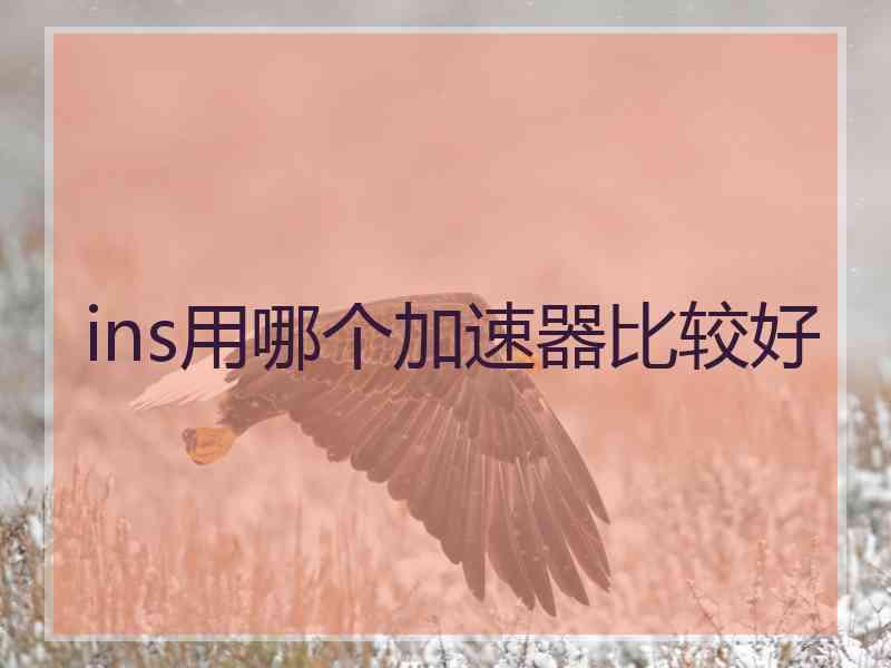 ins用哪个加速器比较好