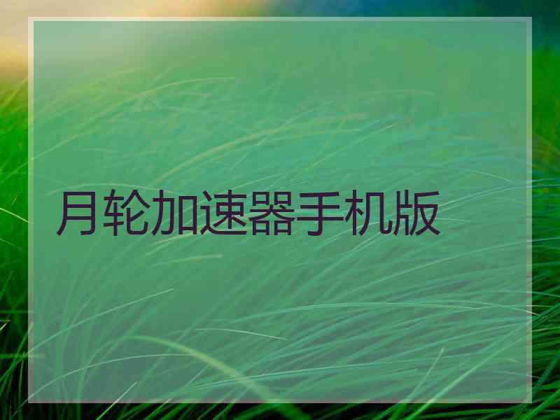 月轮加速器手机版