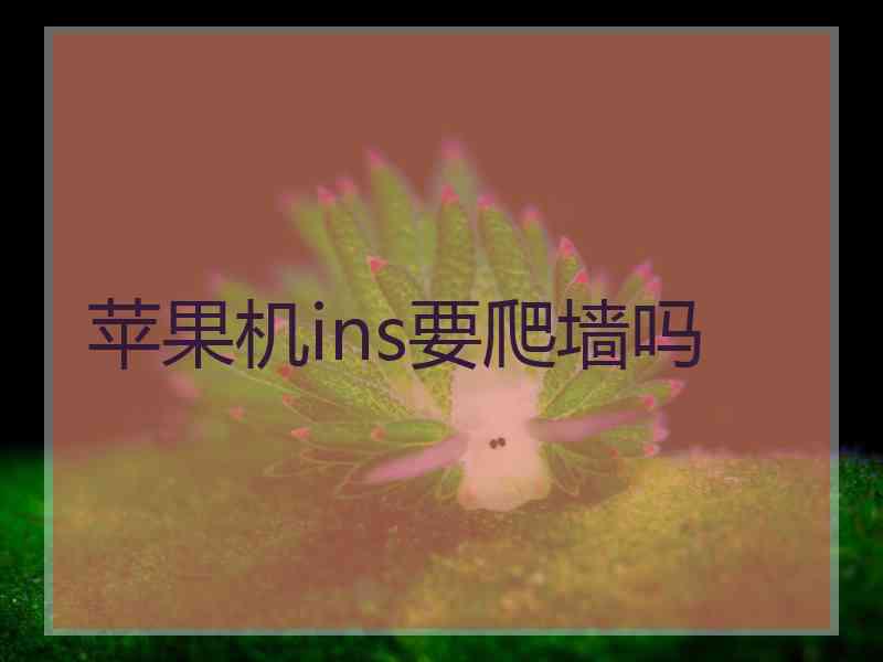 苹果机ins要爬墙吗