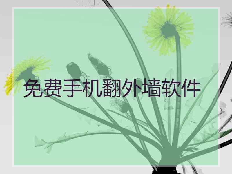 免费手机翻外墙软件