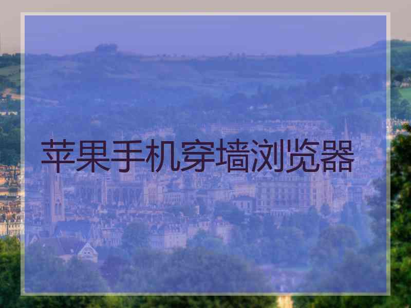 苹果手机穿墙浏览器