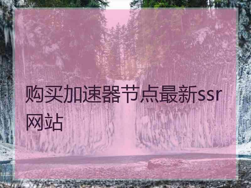 购买加速器节点最新ssr网站