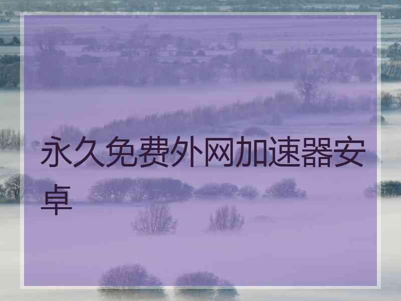 永久免费外网加速器安卓
