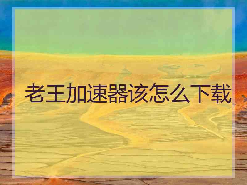 老王加速器该怎么下载