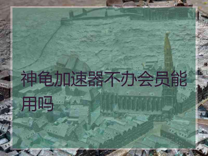 神龟加速器不办会员能用吗