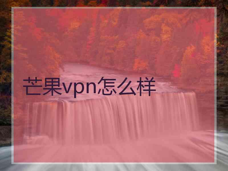 芒果vpn怎么样