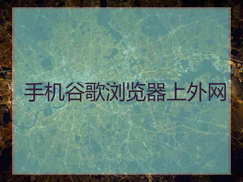 手机谷歌浏览器上外网