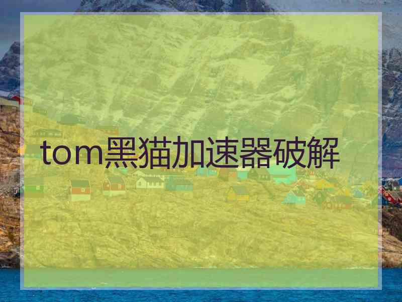 tom黑猫加速器破解