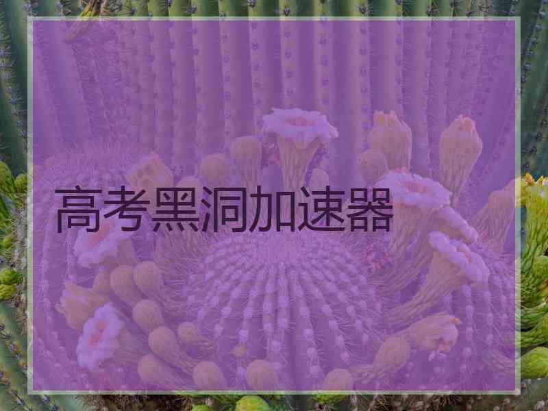 高考黑洞加速器