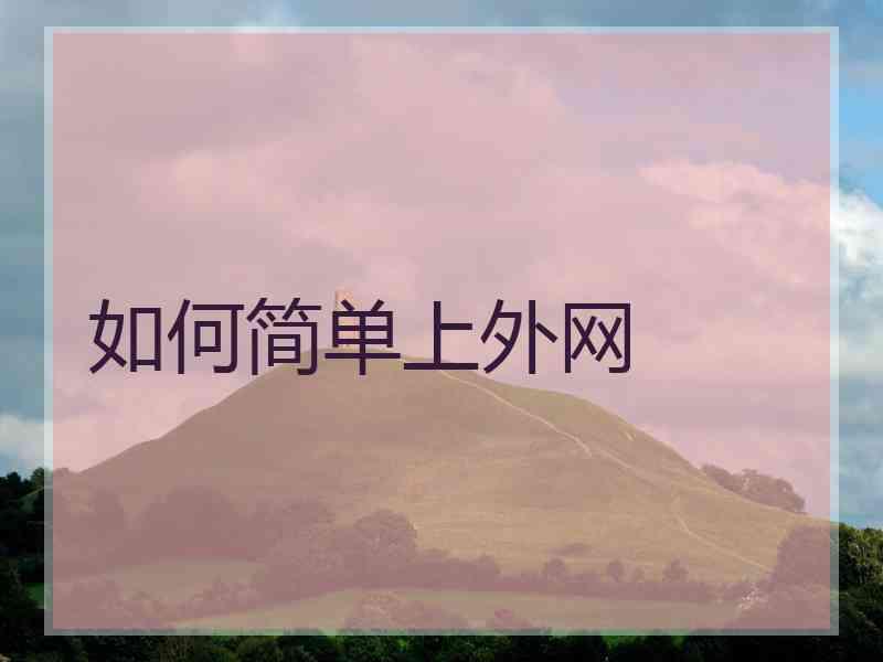 如何简单上外网