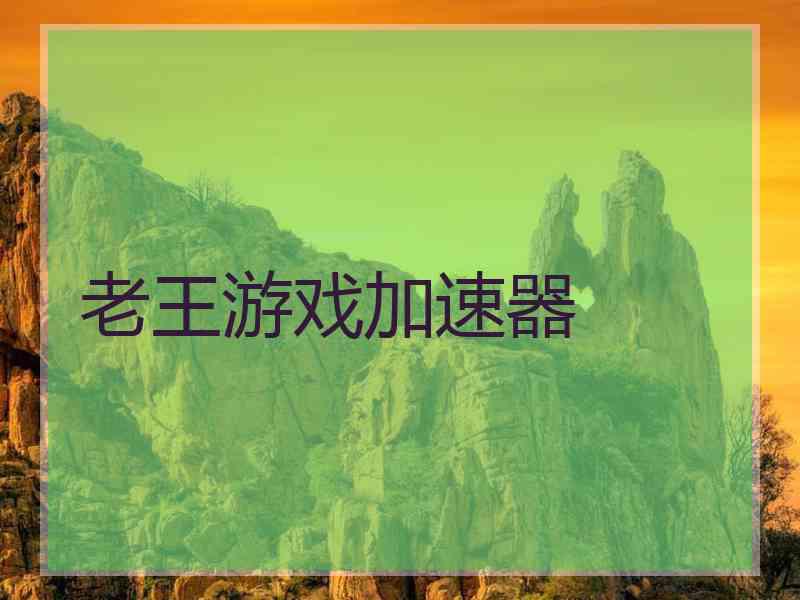 老王游戏加速器