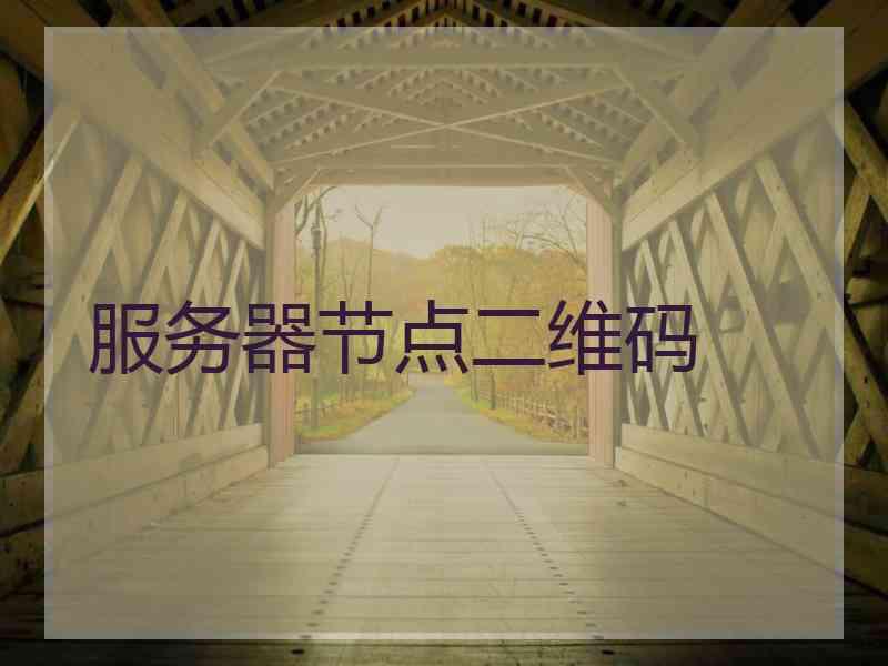 服务器节点二维码