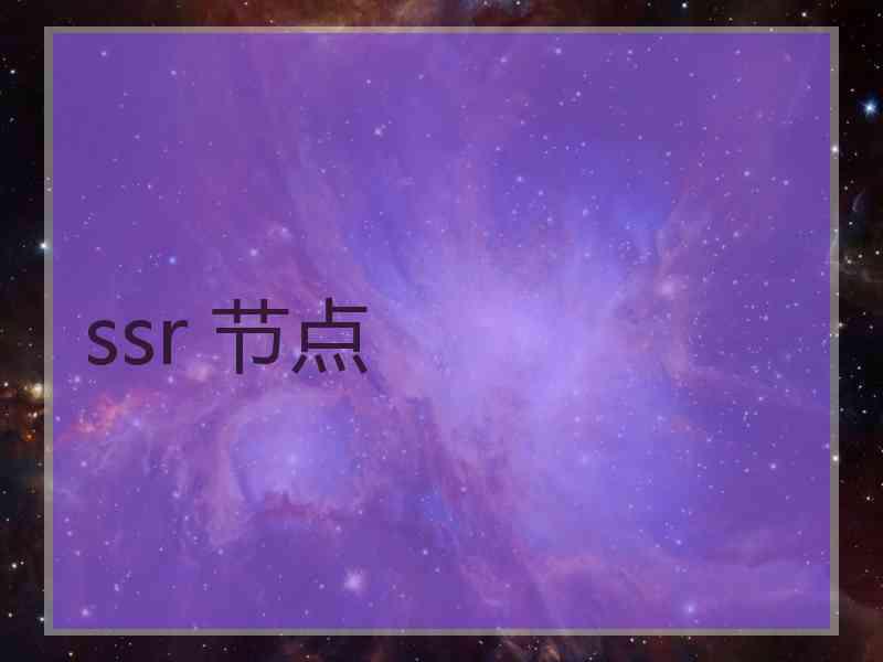ssr 节点