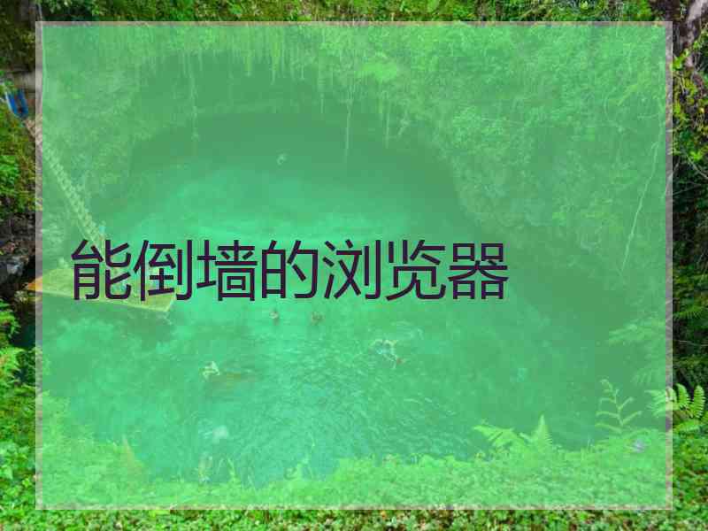 能倒墙的浏览器